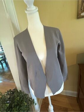 MM Lafleur Open-Front Gray Blazer Jacket